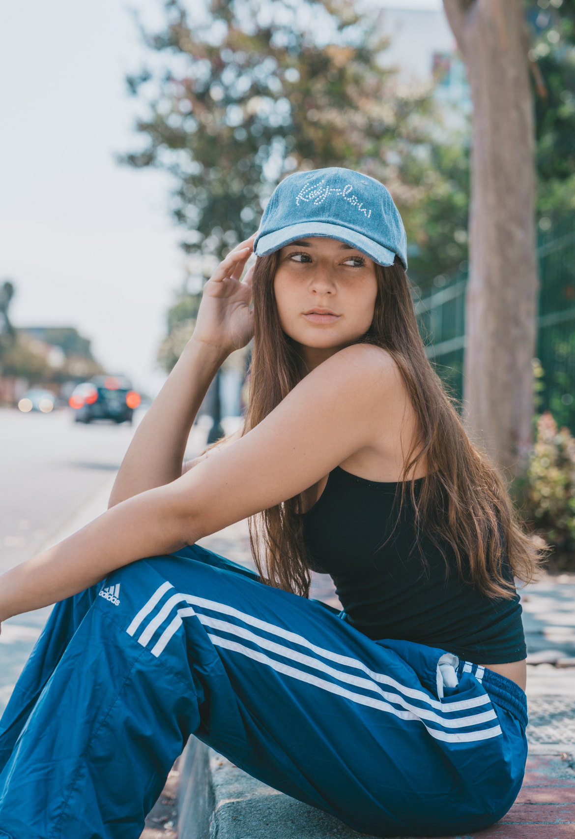 Keylow Rhinestone Denim Hat