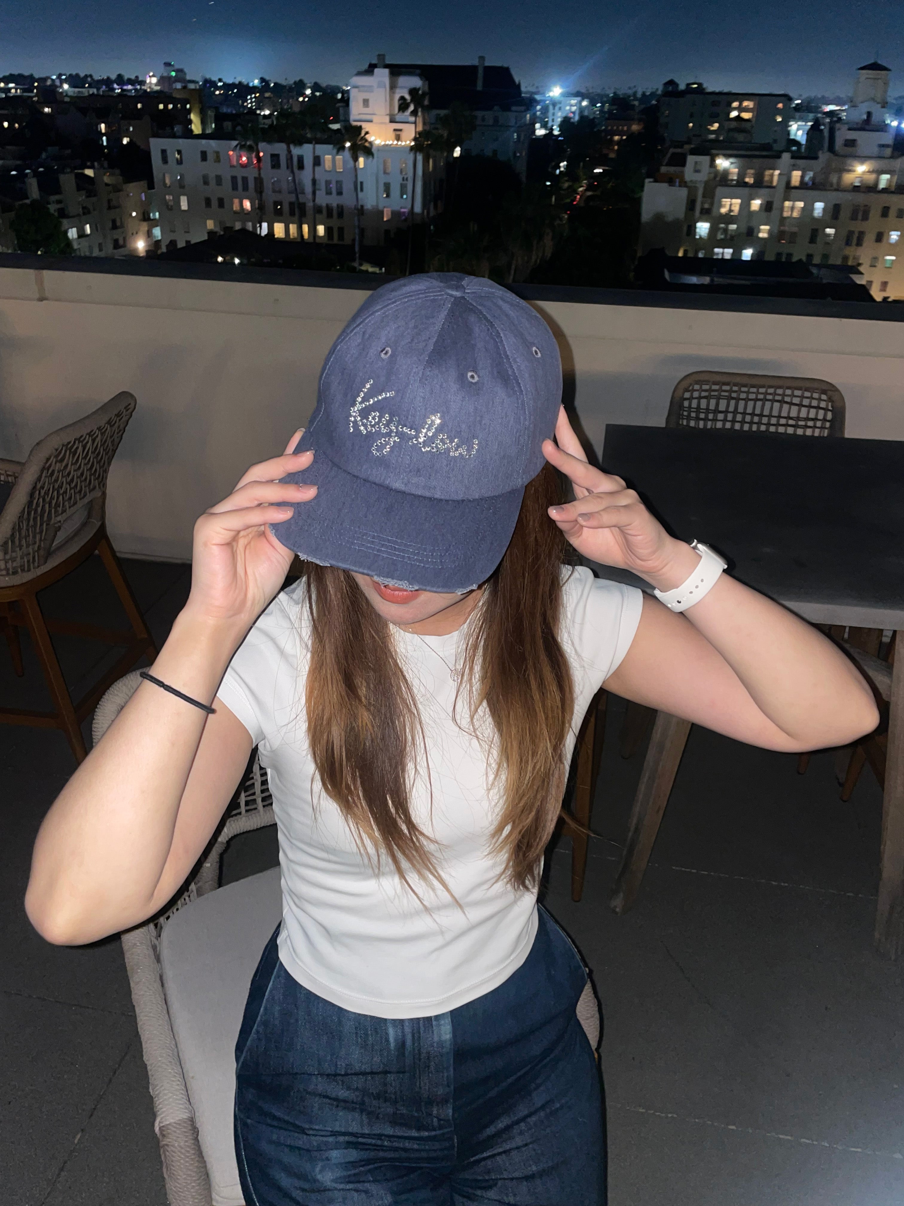 Keylow Rhinestone Denim Hat