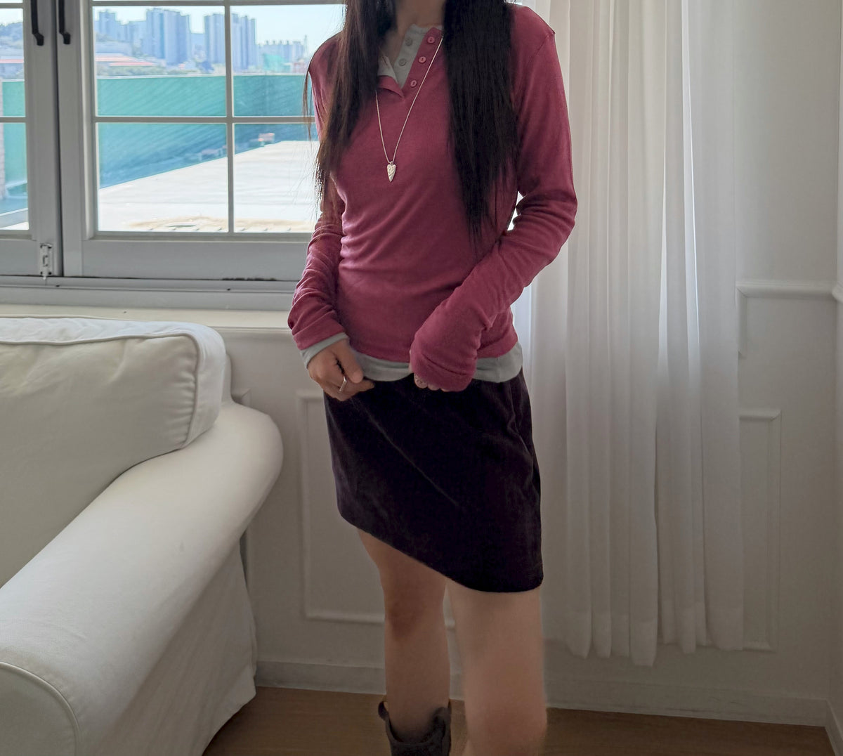 Plum Purple Mini Skort