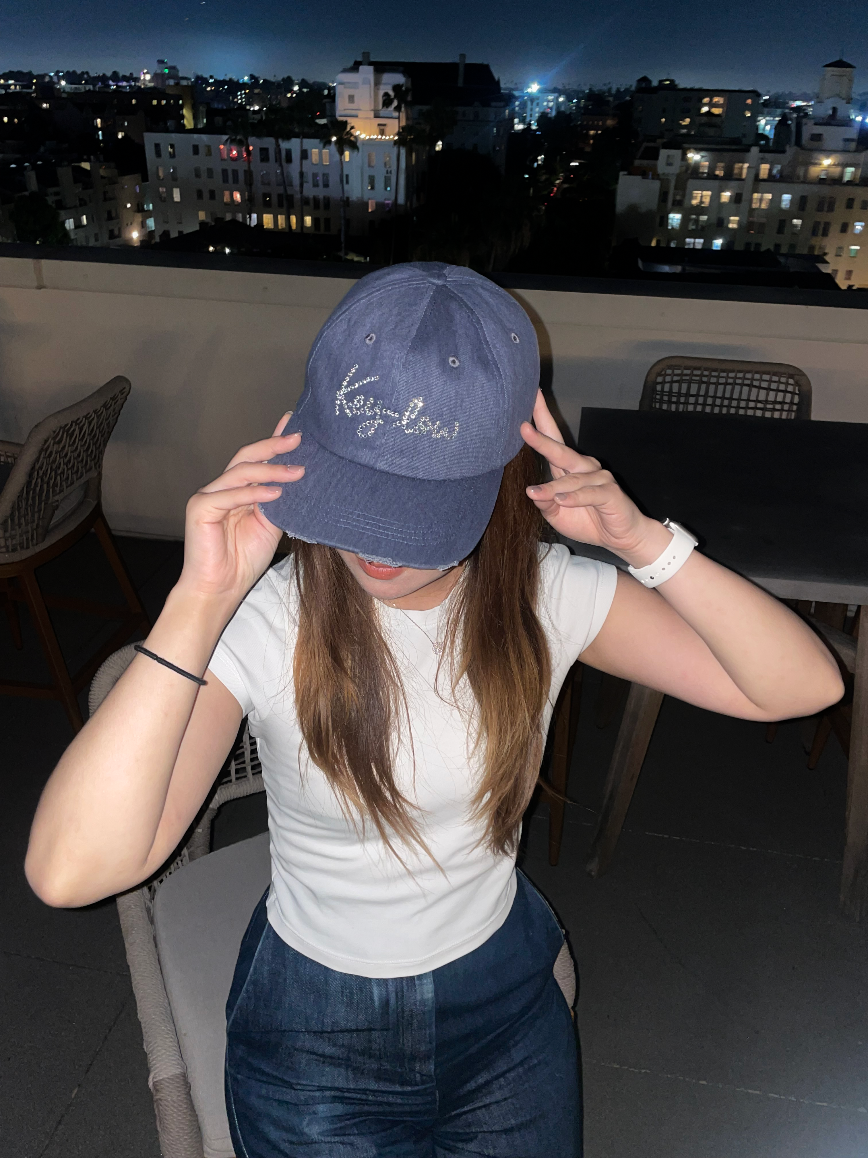 Keylow Rhinestone Denim Hat