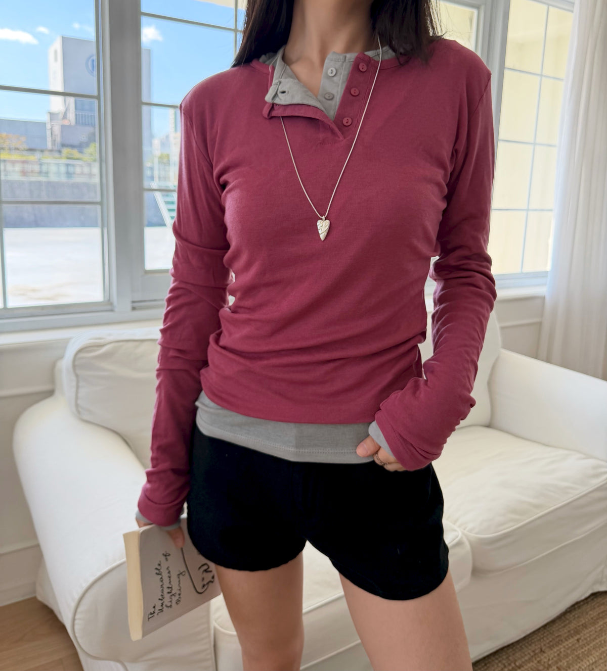 Slim Henley Long Sleeve