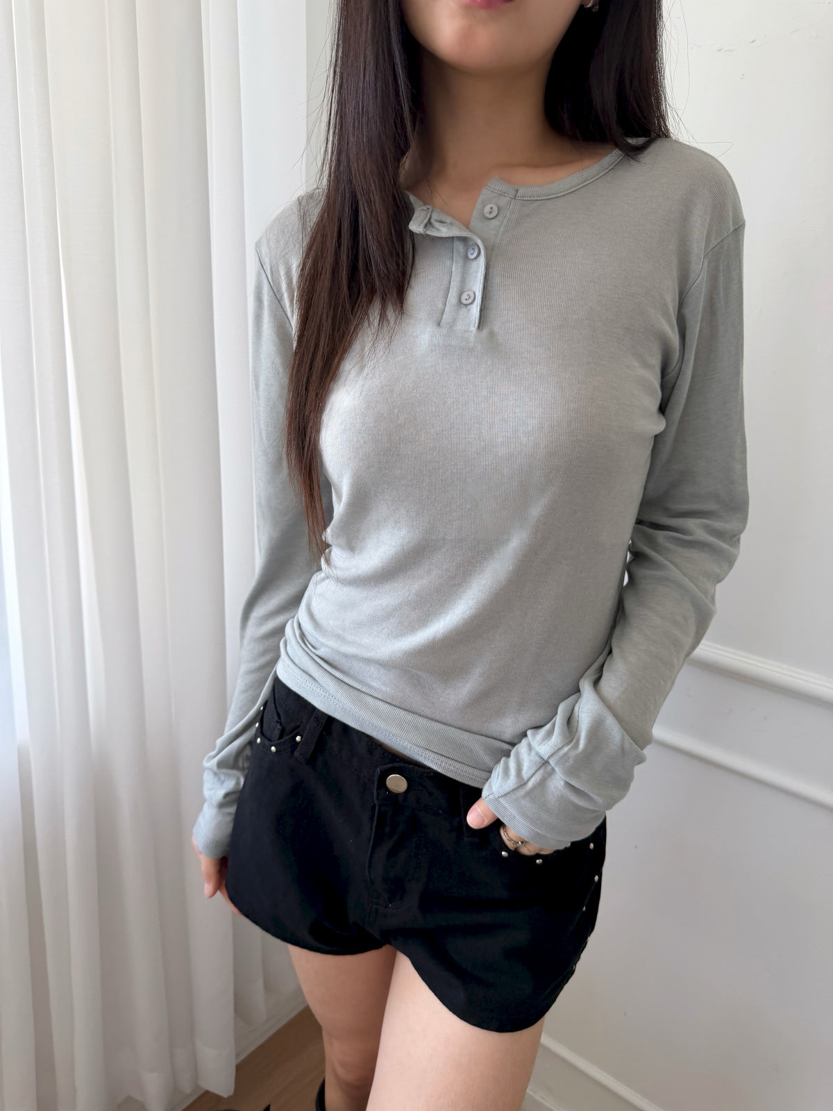 Black Studded Shorts