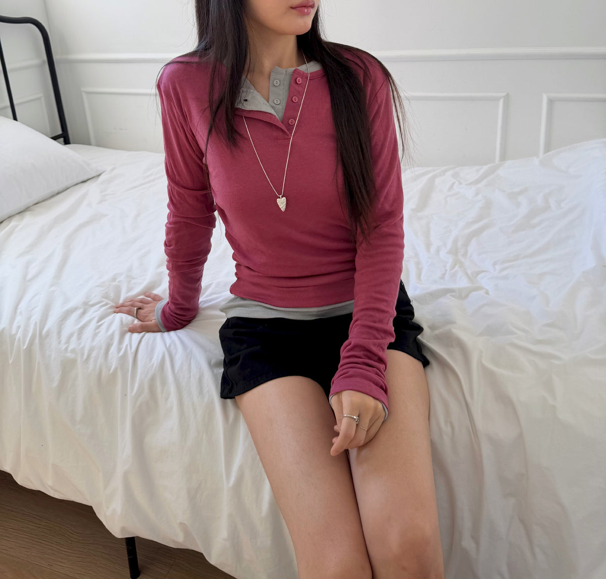 Slim Henley Long Sleeve