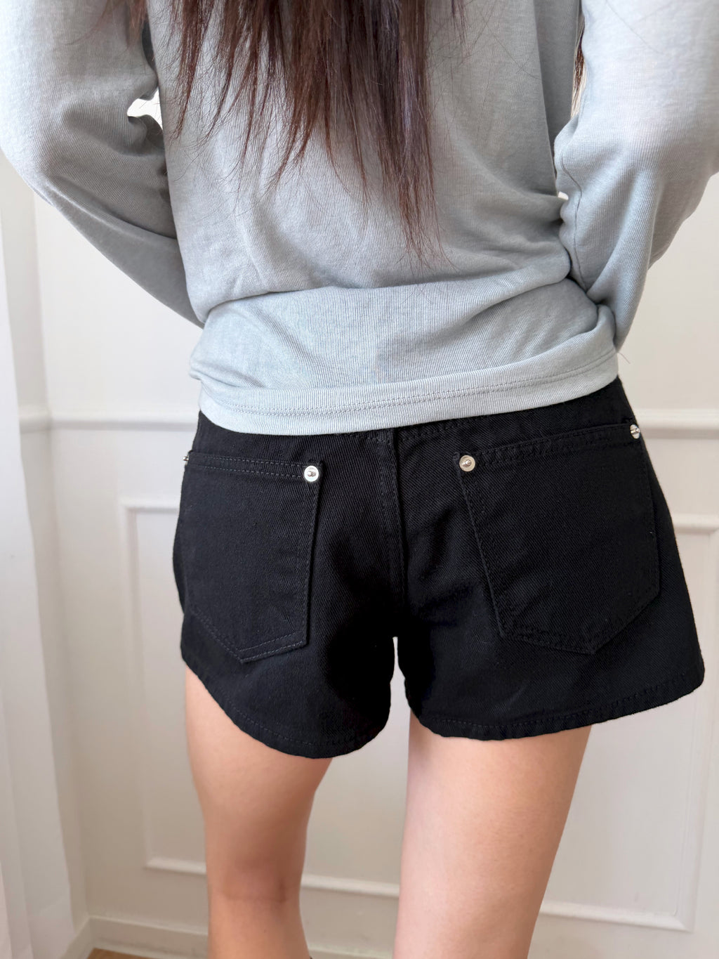 Black Studded Shorts