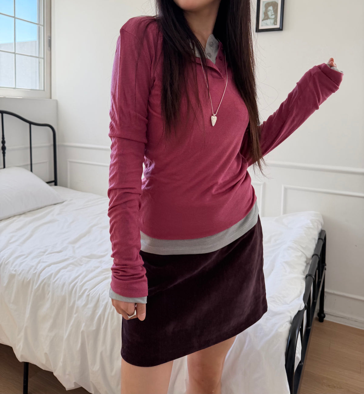 Slim Henley Long Sleeve