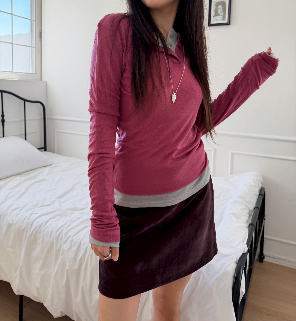 Plum Purple Mini Skort