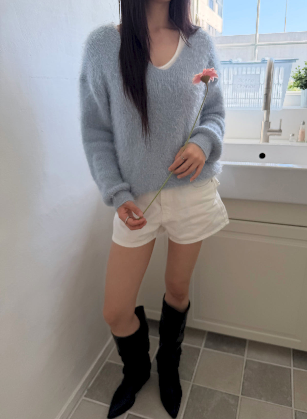Silver Eyelet Belted Shorts