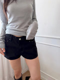Black Studded Shorts