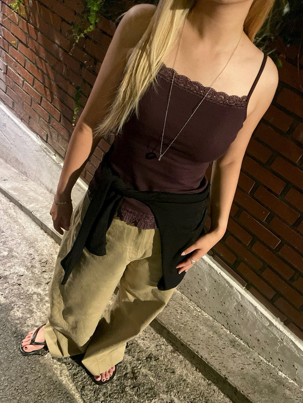 Lace-Trim Cami Top