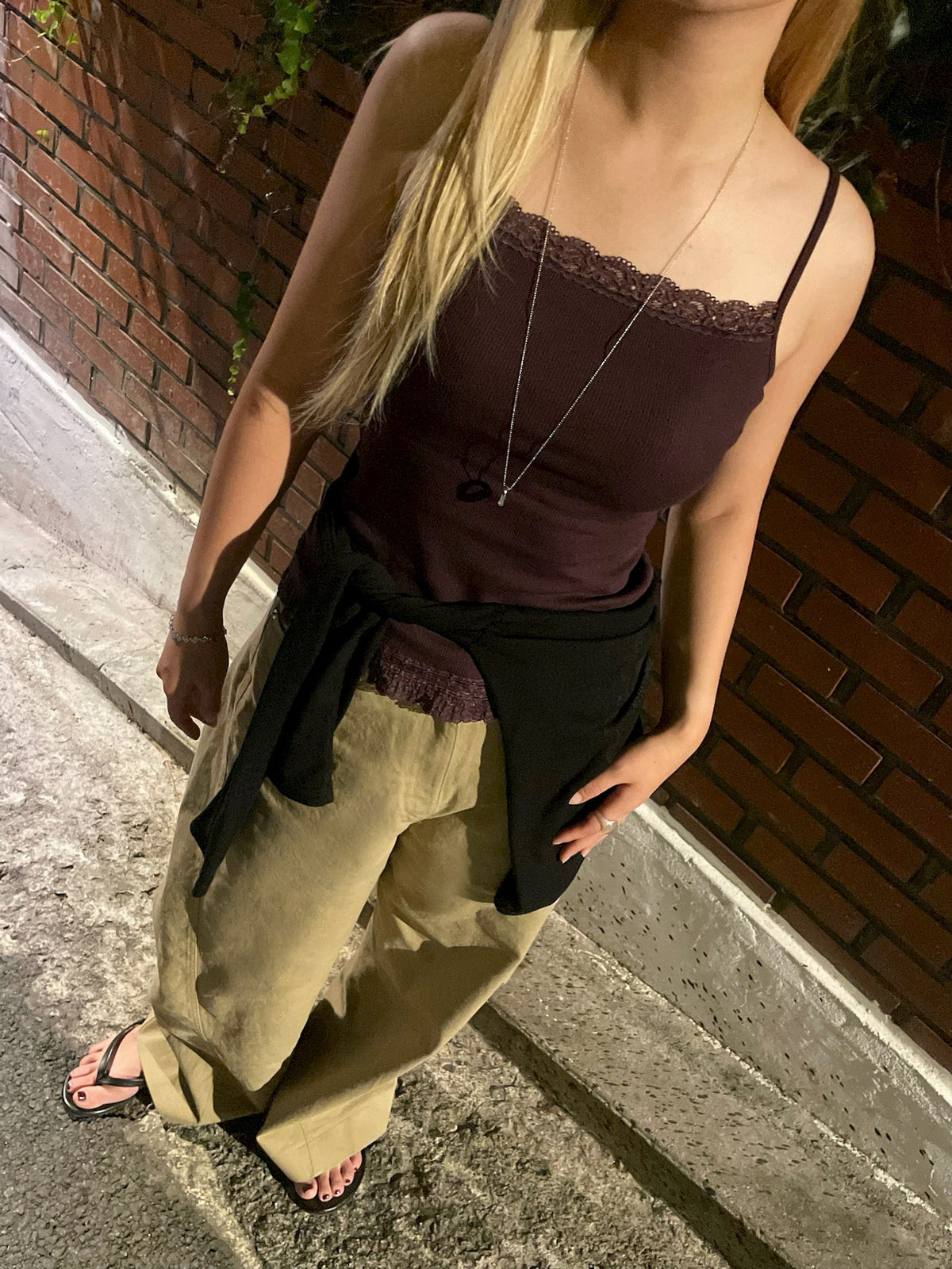 Lace-Trim Cami Top