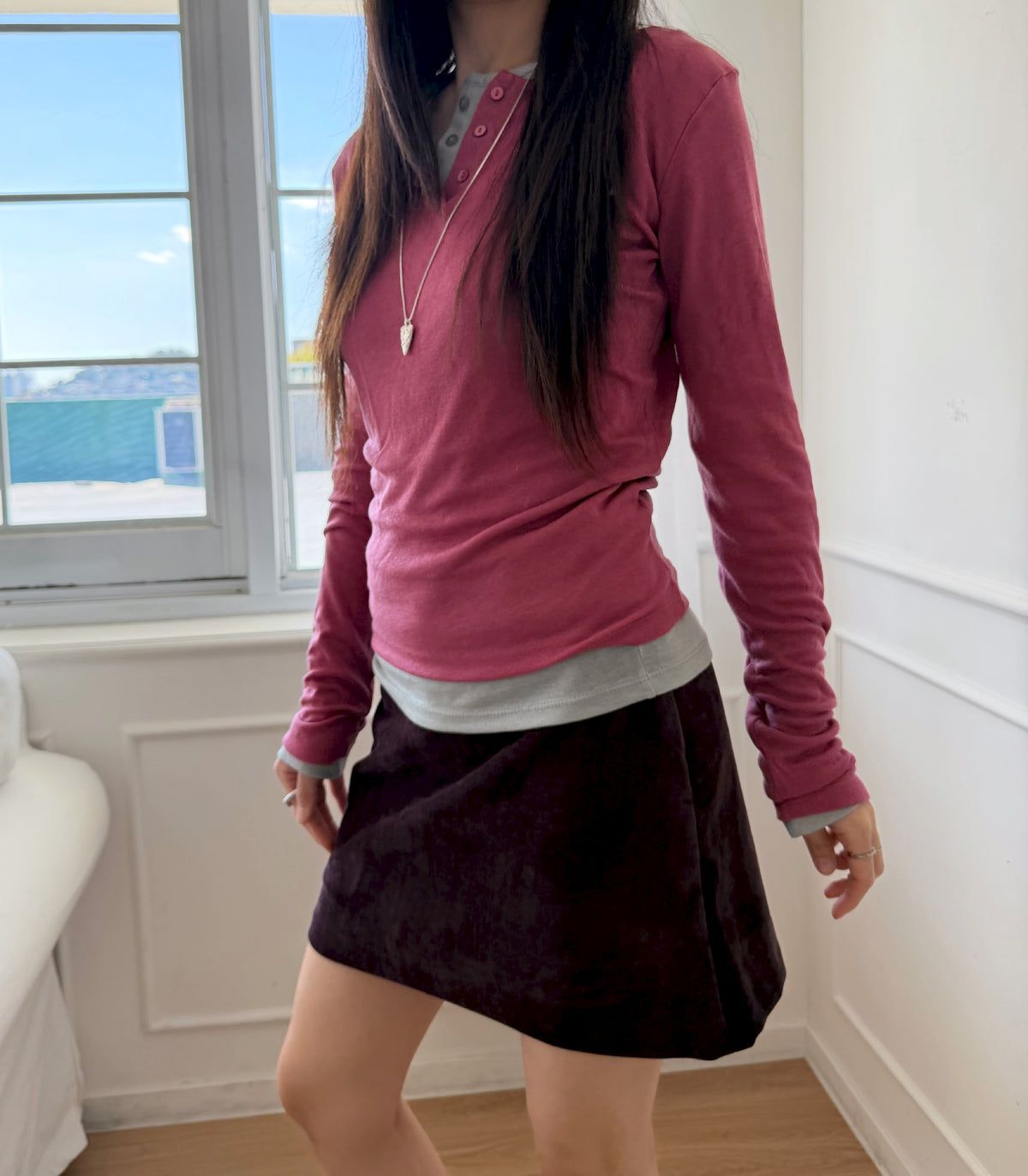 Plum Purple Mini Skort