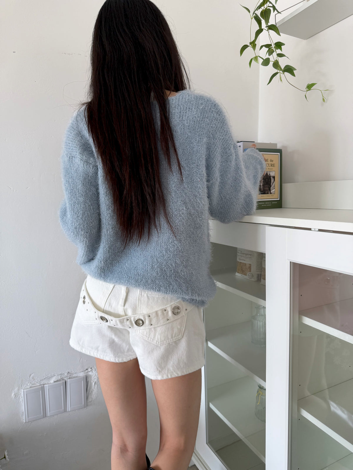 Fluffy V-Neck Knit