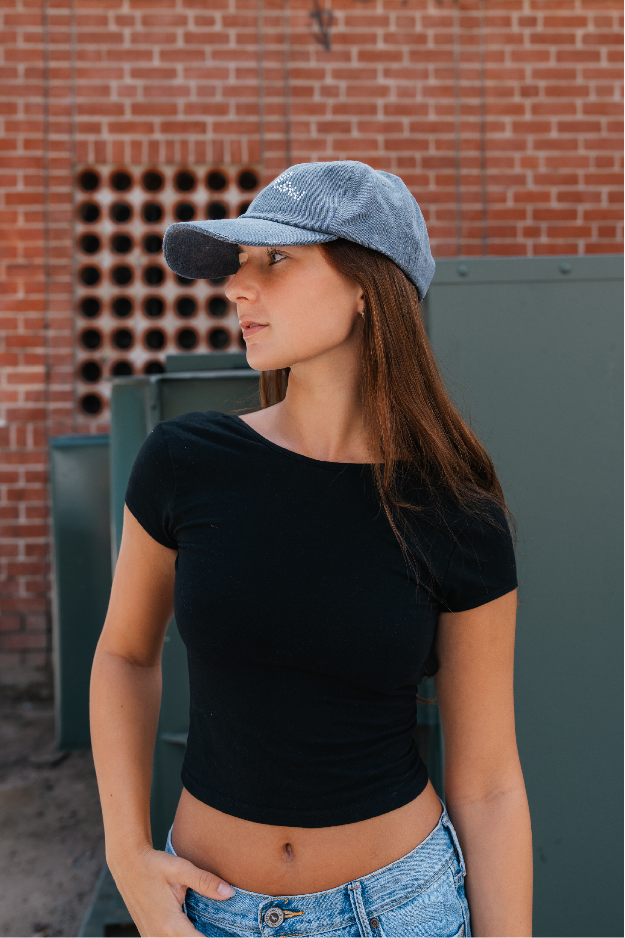 Keylow Rhinestone Denim Hat