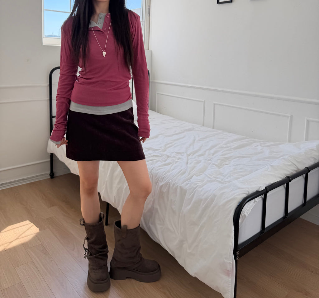 Plum Purple Mini Skort